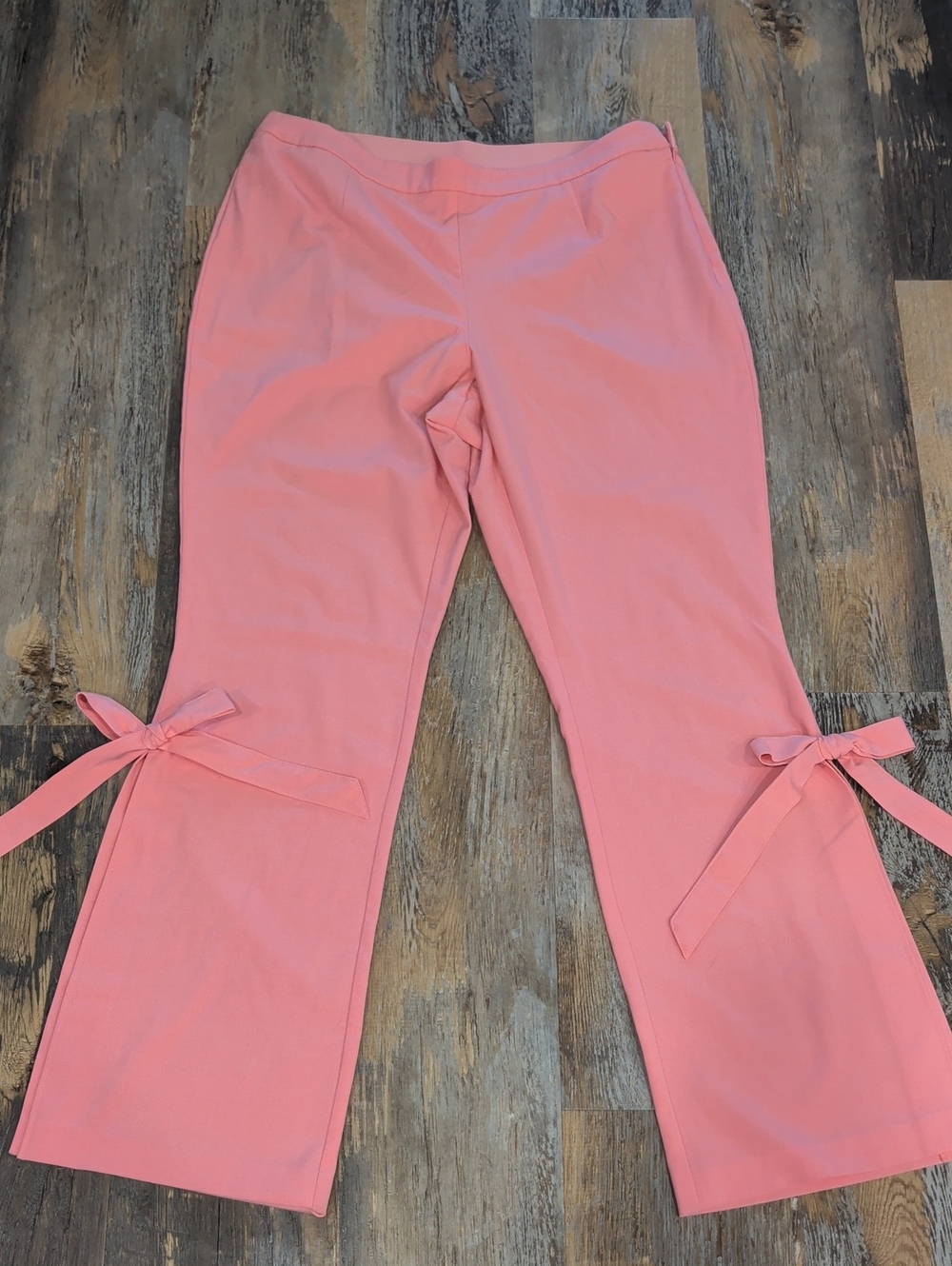 VENUS Pink Tie-Hem Wide Leg Pants